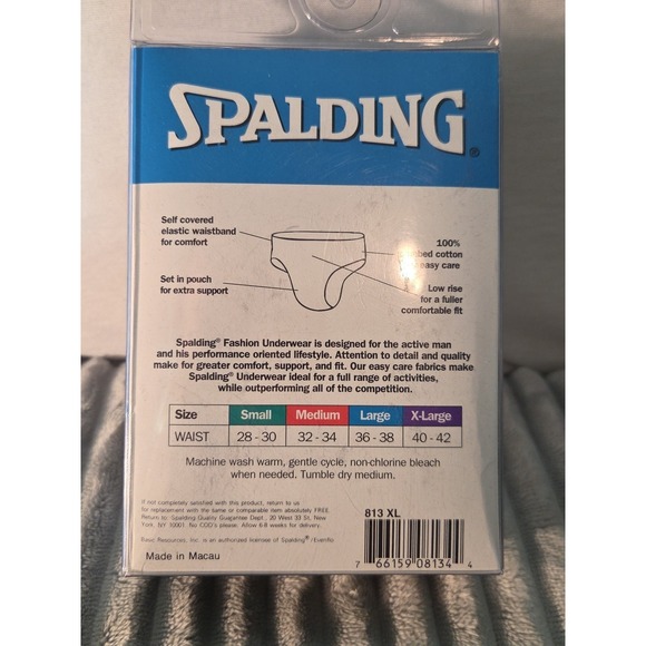 NOS Vtg Mens XL 40-42 Waist Spalding Low Rise Briefs W/ Support Pouch Colored - Picture 8 of 13